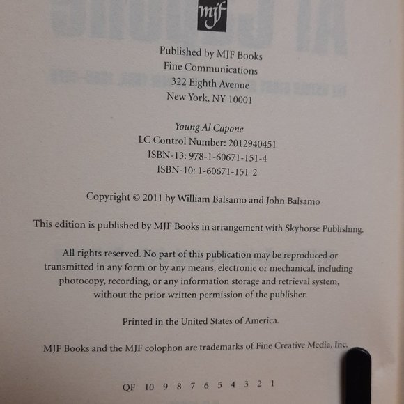 Hardcover Book, "Young Al Capone" by William Balsamo & John Balsamo - Picture 9 of 9